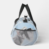 Schnauzer Malerei Riesenkulptur Hundkunst Duffle Bag (Rechts)