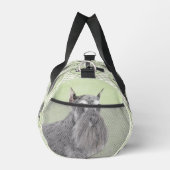 Schnauzer Malerei Riesenkulptur Hundkunst Duffle Bag (Rechts)