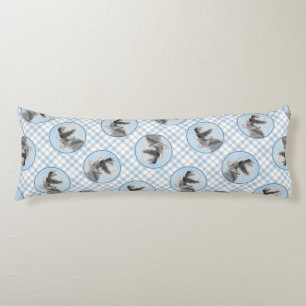 Schnauzer Malerei Riesenkulptur Hundkunst Seitenschläferkissen