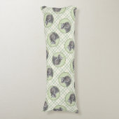 Schnauzer Malerei Riesenkulptur Hundkunst Seitenschläferkissen (Vorderseite Vertikal)