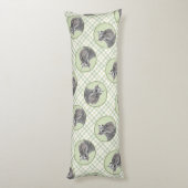 Schnauzer Malerei Riesenkulptur Hundkunst Seitenschläferkissen (Rückseite (Vertikal))