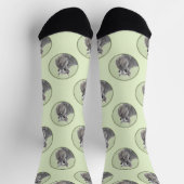 Schnauzer Malerei Riesenkulptur Hundkunst Socken (Oben)