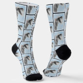 Schnauzer Malerei Riesenkulptur Hundkunst Socken (Gewinkelt)
