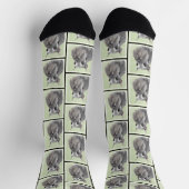 Schnauzer Malerei Riesenkulptur Hundkunst Socken (Oben)
