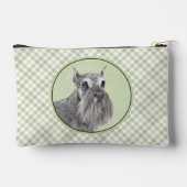 Schnauzer Malerei Riesenkulptur Hundkunst Zubehörtasche (Rückseite)