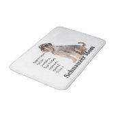 Schnauzer Mama Bath Mat Badematte (Schrägansicht)