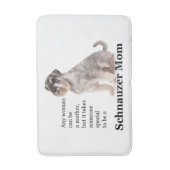 Schnauzer Mama Bath Mat Badematte (Vorderseite Vertikal)