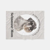 Schnauzer Mama Fleece Blanket (Vorderseite (Horizontal))