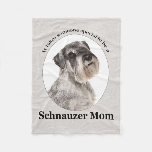 Schnauzer Mama Fleece Blanket (Vorderseite)
