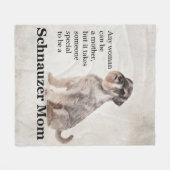 Schnauzer-Mama-Fleece-Decke Fleecedecke (Vorderseite (Horizontal))