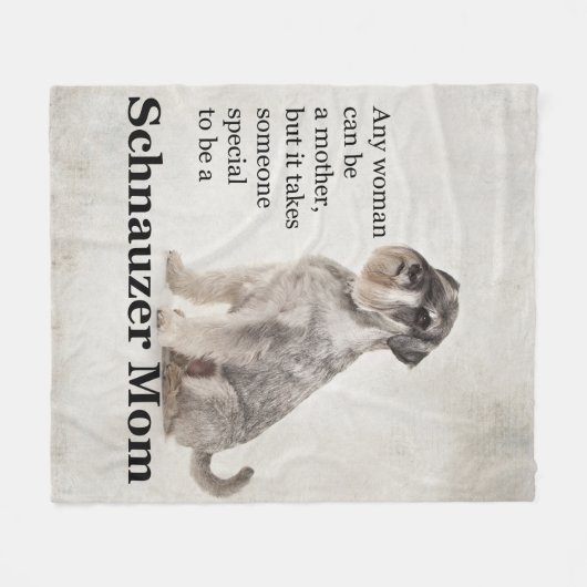 Schnauzer-Mama-Fleece-Decke Fleecedecke (Vorderseite (Horizontal))