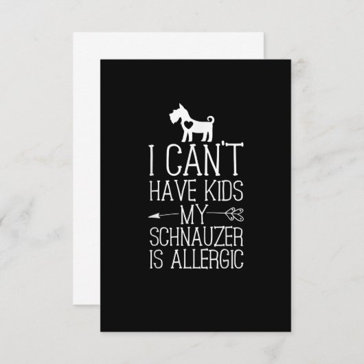Schnauzer Mama Geschenk Funny Dog Mom Shirts könne RSVP Karte (Vorne/Hinten)