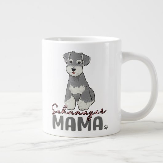 Schnauzer Mama Jumbo-Tasse (Rechts)