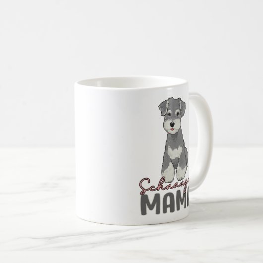 Schnauzer Mama Kaffeetasse (VorderseiteRechts)
