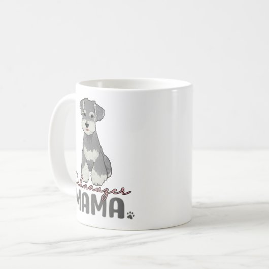 Schnauzer Mama Kaffeetasse (Vorderseite Links)
