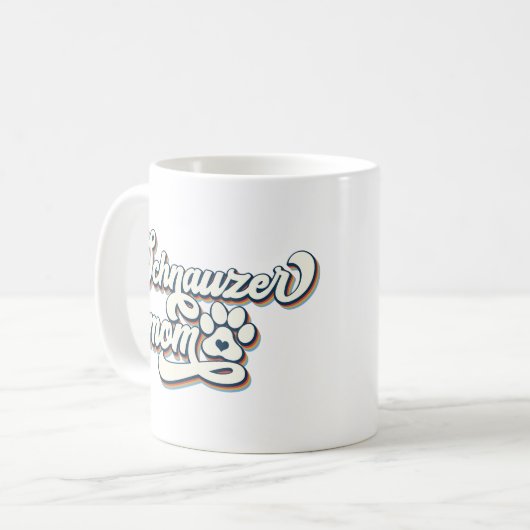 Schnauzer-Mama Kaffeetasse (Vorderseite Links)