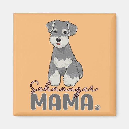 Schnauzer Mama Magnet (Vorne)