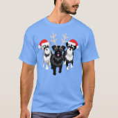 Schnauzer Mama oder Schnauzer Vater Weihnachten T-Shirt (Vorderseite)