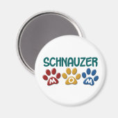 SCHNAUZER Mama Paw Print 1 Magnet (Vorderseite/Rückseite)