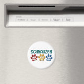 SCHNAUZER Mama Paw Print 1 Magnet (In Situ (Geschirrspüler))