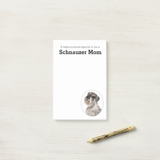 Schnauzer Mama Post It Notes Post-it Klebezettel (Auf Schreibtisch)