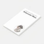 Schnauzer Mama Post It Notes Post-it Klebezettel (angewinkelt)