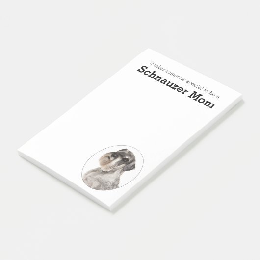 Schnauzer Mama Post It Notes Post-it Klebezettel (angewinkelt)