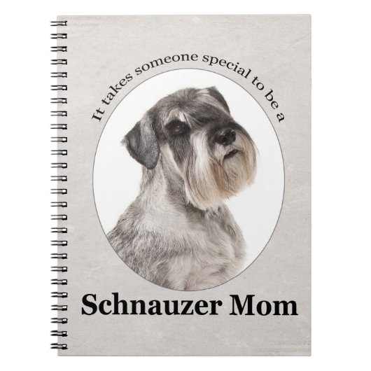 Schnauzer Mama Spiral Notebook Notizblock (Vorderseite)