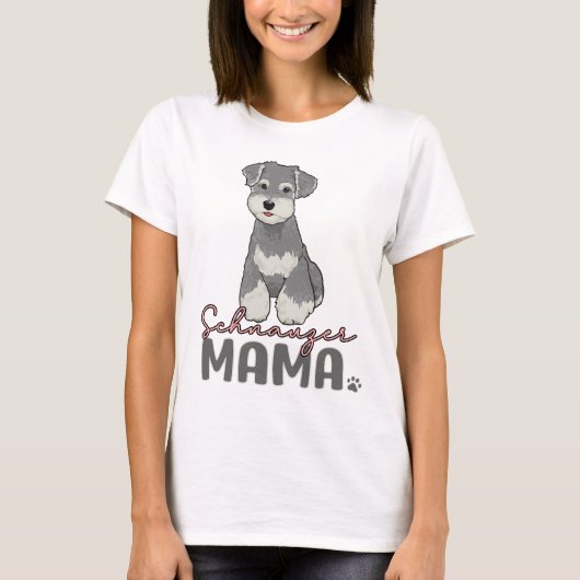 Schnauzer Mama T-Shirt (Vorderseite)