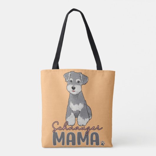 Schnauzer Mama Tasche (Rückseite)
