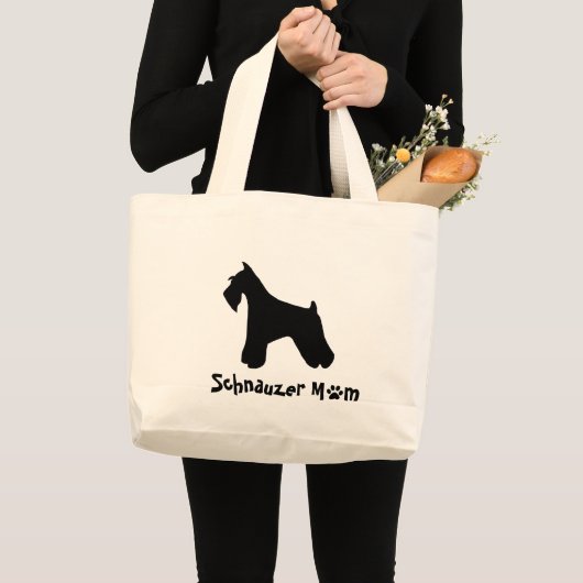 Schnauzer-Mama-Tasche Jumbo Stoffbeutel (Vorderseite (Produkt))