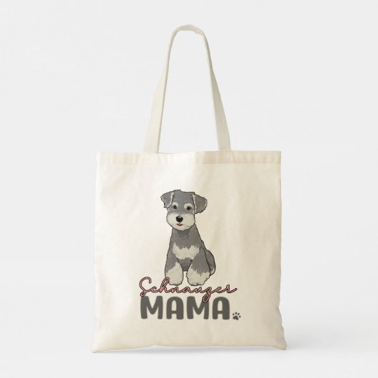 Schnauzer Mama Tragetasche (Rückseite)