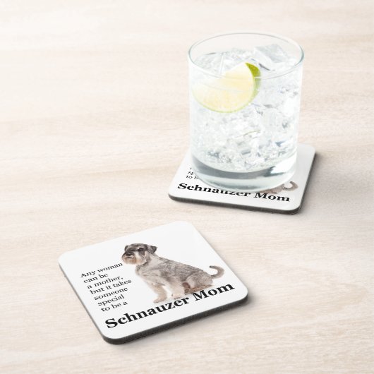 Schnauzer Mama Untersetzer Set (Rechte Seite)
