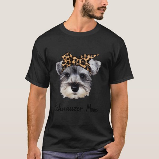 Schnauzer-Mama zu Weihnachten T-Shirt (Vorderseite)