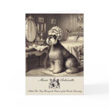 Schnauzer Marie Antoinette Faltkarte