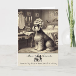 Schnauzer Marie Antoinette Faltkarte Karte