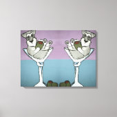 Schnauzer Martini Doppelte Leinwand Kunst (Vorderseite)
