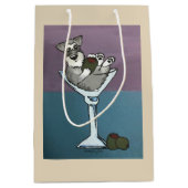 Schnauzer-Martini-Geschenk-Taschen-Medium Mittlere Geschenktüte (Vorderseite)