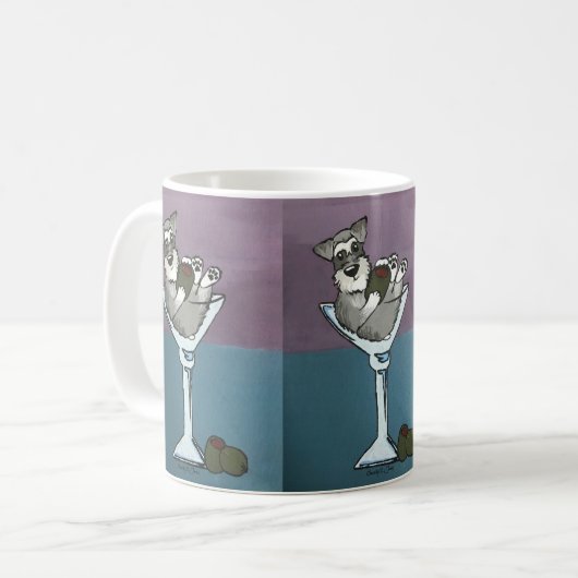 Schnauzer-Martini-Tasse Kaffeetasse (Vorderseite Links)