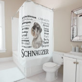 Schnauzer-Merkmal-Duschvorhang Duschvorhang (Beispiel)