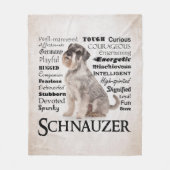 Schnauzer-Merkmal-Fleece-Decke Fleecedecke (Vorderseite)
