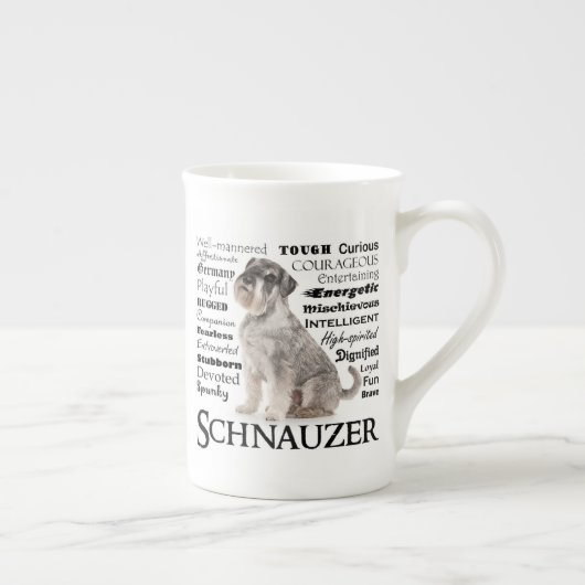 Schnauzer-Merkmal-Knochen-China-Tasse Porzellantasse (Rechts)