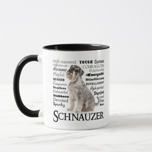 Schnauzer-Merkmal-Tasse Tasse (Links)