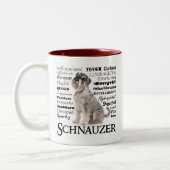 Schnauzer-Merkmal-Tasse Zweifarbige Tasse (Links)