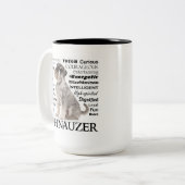 Schnauzer-Merkmal-Tasse Zweifarbige Tasse (Vorderseite Links)