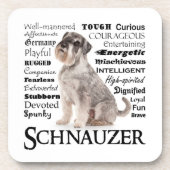 Schnauzer-Merkmal-Untersetzer-Set Getränkeuntersetzer (Vorderseite)