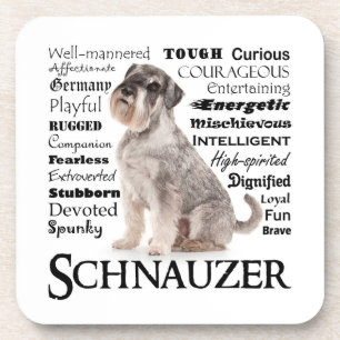 Schnauzer-Merkmal-Untersetzer-Set Getränkeuntersetzer