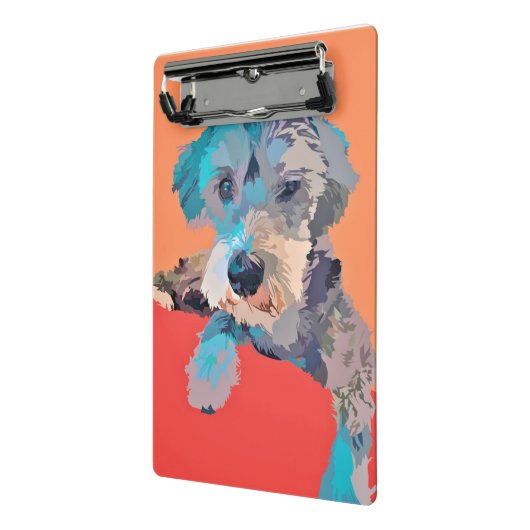 Schnauzer Mini Clipboard Mini Klemmbrett (Gewinkelt2)