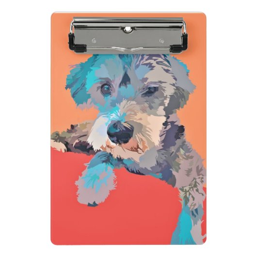 Schnauzer Mini Clipboard Mini Klemmbrett (Vorderseite)