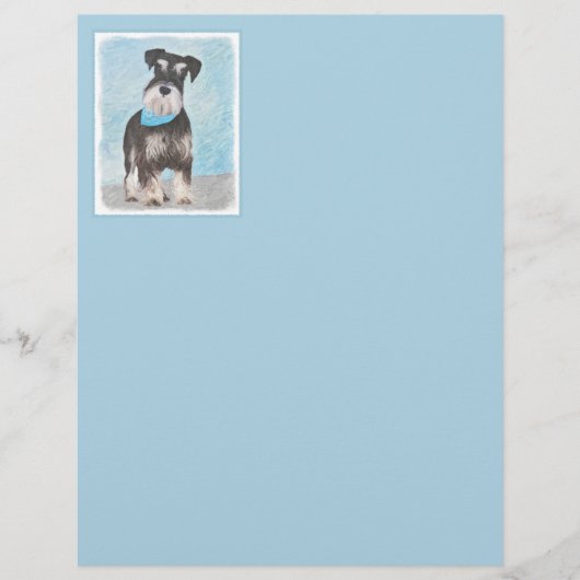 Schnauzer (Miniatur) Malerei - Niedlicher Original (Vorderseite)